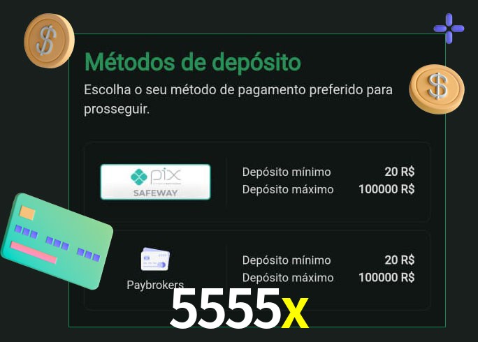 O cassino 5555x oferece uma grande variedade de métodos de pagamento