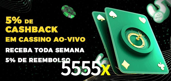 Promoções do cassino ao Vivo 5555x